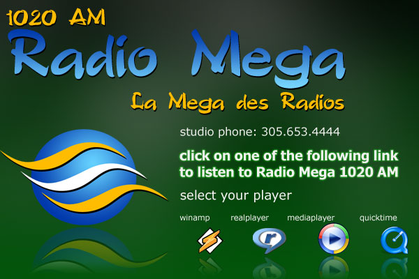 . La mega des radios. Radio Mega 24/7 broadcast from Miami